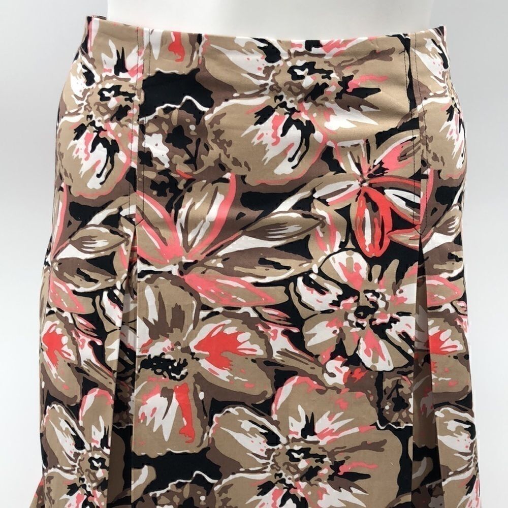 Christopher & Banks black and beige floral skirt